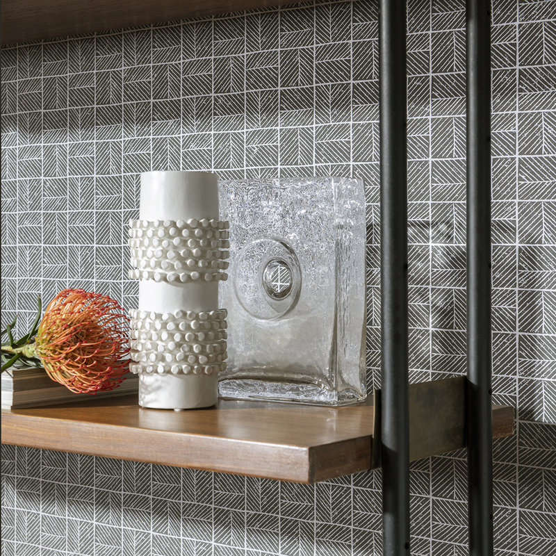 Papier peint gris Carimbo, Gris