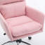 Cuir artificiel, similicuir, base noire, hauteur réglable, convient au bureau, à la chambre à coucher, à la coiffeuse et à d'autres environnements. Une chaise de bureau rose-757750849