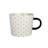Oogle Polka Dot Mug 13 fl oz, Black/White