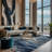 Machine Washable Blue Area Rug-1262820921