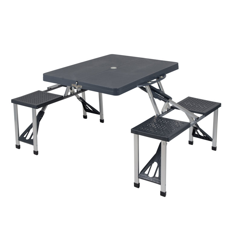 Delosreyes Square Metal Folding Outdoor Camping Table , 85cm cm W 65cm cm D