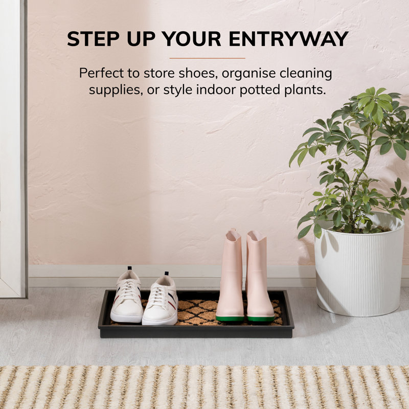Eco-Friendly Rubber Boot Tray for Muddy Shoes, Garden Tools, and Pet Supplies (Available in Multiple Sizes)