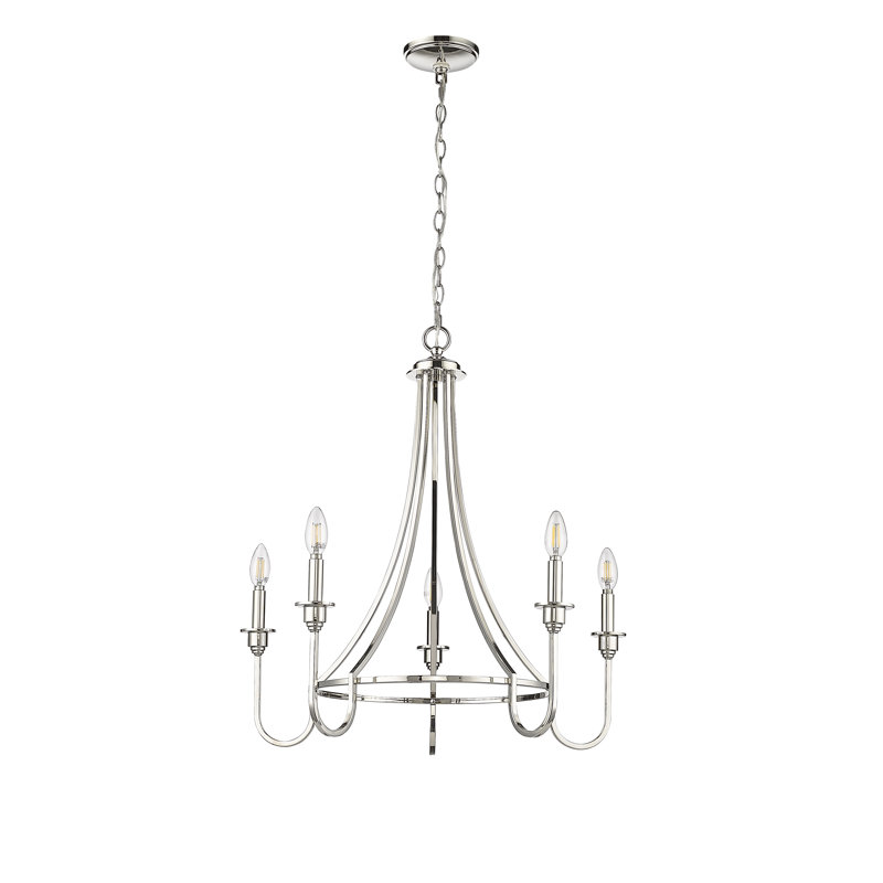 Lustre à 5 lumières Artemis, Nickel poli