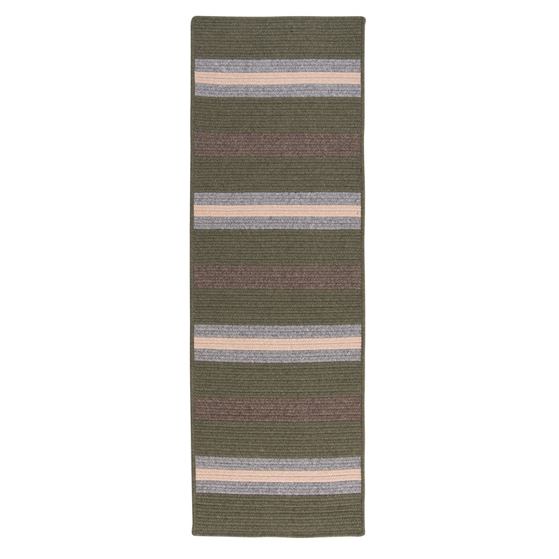 Tapis olive / gris / ivoire Altavious, Tapis de couloir 2 pi 6 po x 12 pi