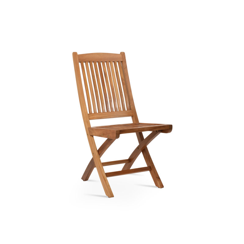 Chaise d'appoint pliante en bois de teck massif Pedasa