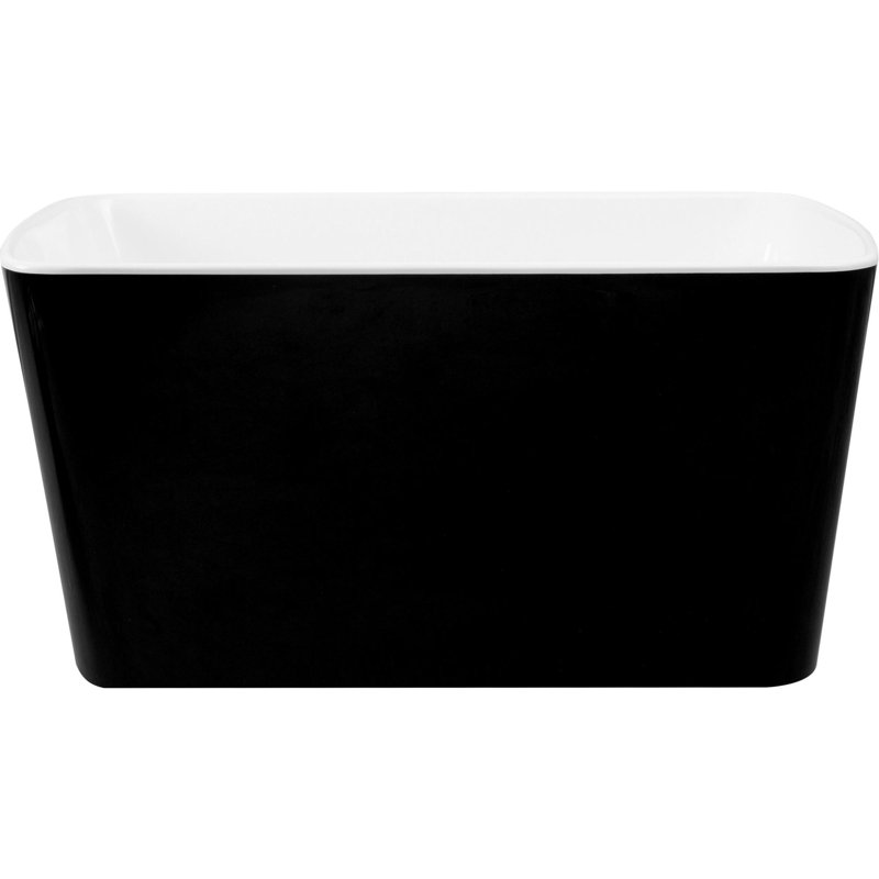 49'' Acrylic Freestanding Soaking Bathtub, Black