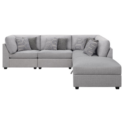 Lafayette Grey 5-piece Upholstered Sectional Sofa