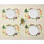 Ensemble de 4 napperons rectangulaires imperméables 12 pi x 18 po Noël jaune