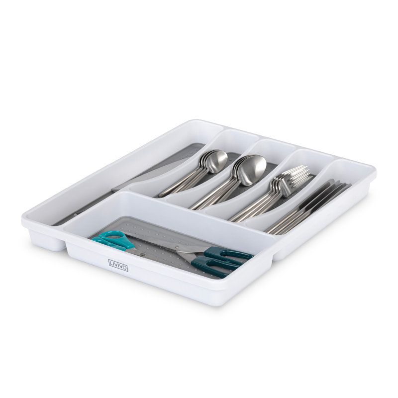 Woodside Plastic Rectangle Flatware Caddy