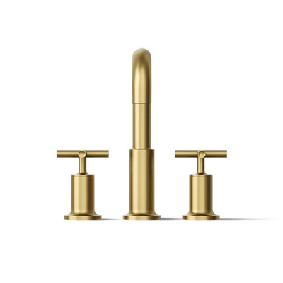Purist® Deck-Mount Bath Faucet Trim for High-Flow Valve with Cross Handles