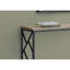 Console moderne en taupe - base en métal et table d'appoint pour chambre avec cadre en stratifié brun élégant pour la décoration