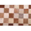 Tapis brun en cuir de vache patchwork 5 pi 11 po x 5 pi 11 po
