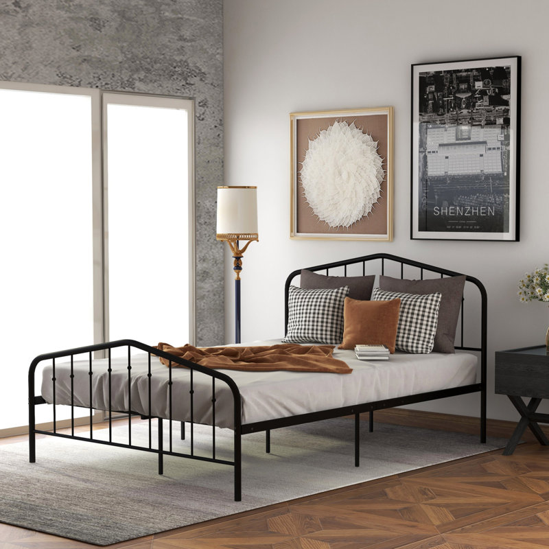 Lit plateforme Bashaw, Simple, Noir