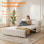 Grand canapé-lit convertible grand, beige-372499408