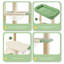 Gillispie Cat Tree with Clear Bowl and Sisal Covering Scratching Posts -1932458881