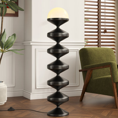 Lampe sur pied à abat-jour en acrylique