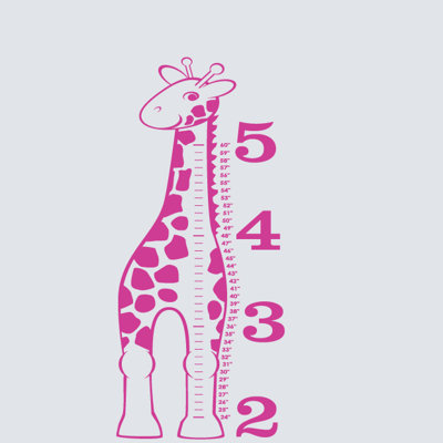 Décalcomanie murale « giraffe growth chart »