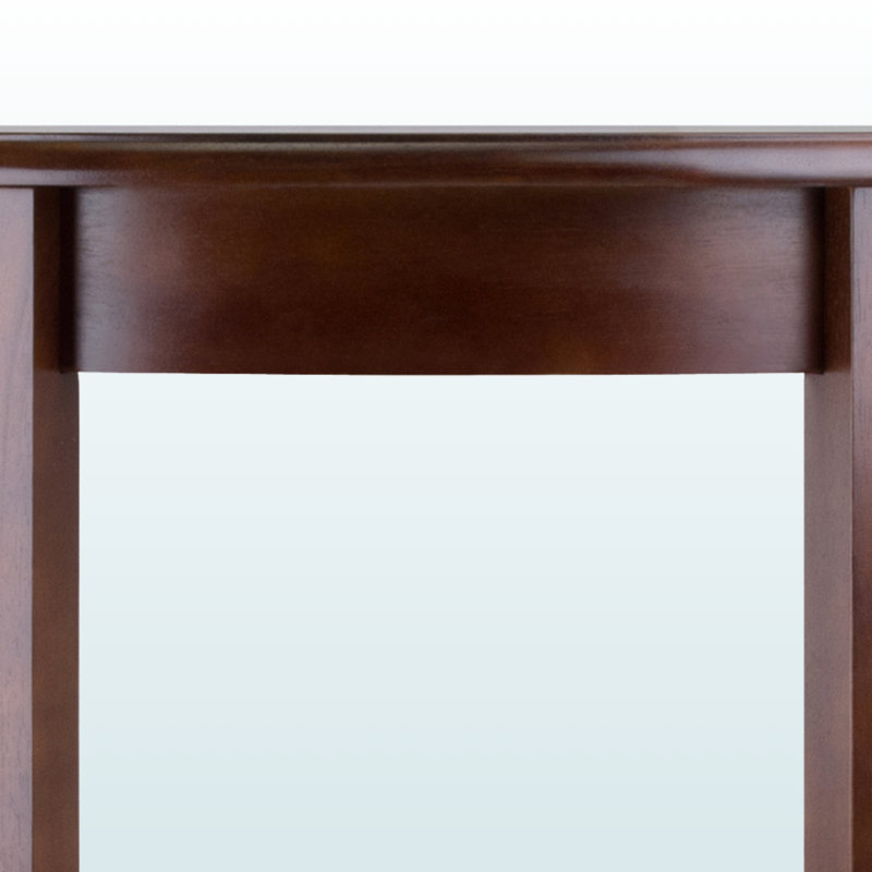 Luciano Brown Accent Table with Solid and Composite Wood, 29.78'' H X 31.75'' W X 15.76'' D
