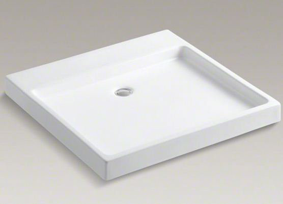 Purist® Ceramic Rectangular Drop-In Bathroom Sink, White, Single