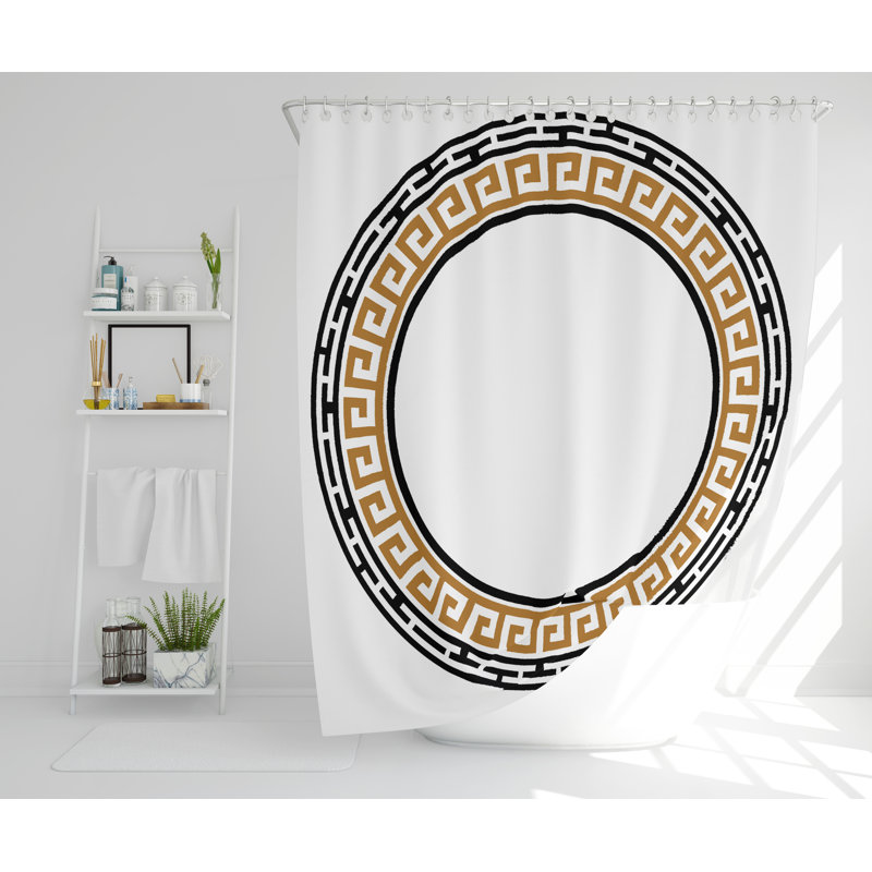 Orla Polyester Shower Curtain Set, 168cm H x 168cm W