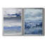 «Soft Solace Indigo», ensemble de 2 peintures sur toile encadrées-770854070-770854066