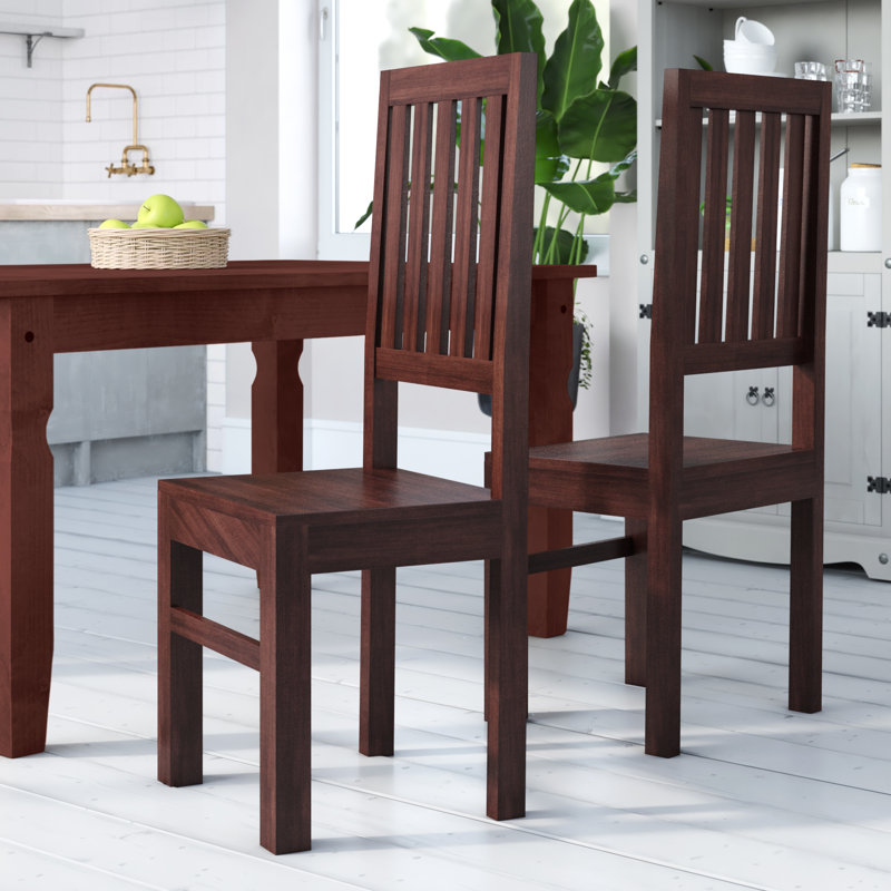 Cicero 45cm H Solid Wood Slat Back Side Chair