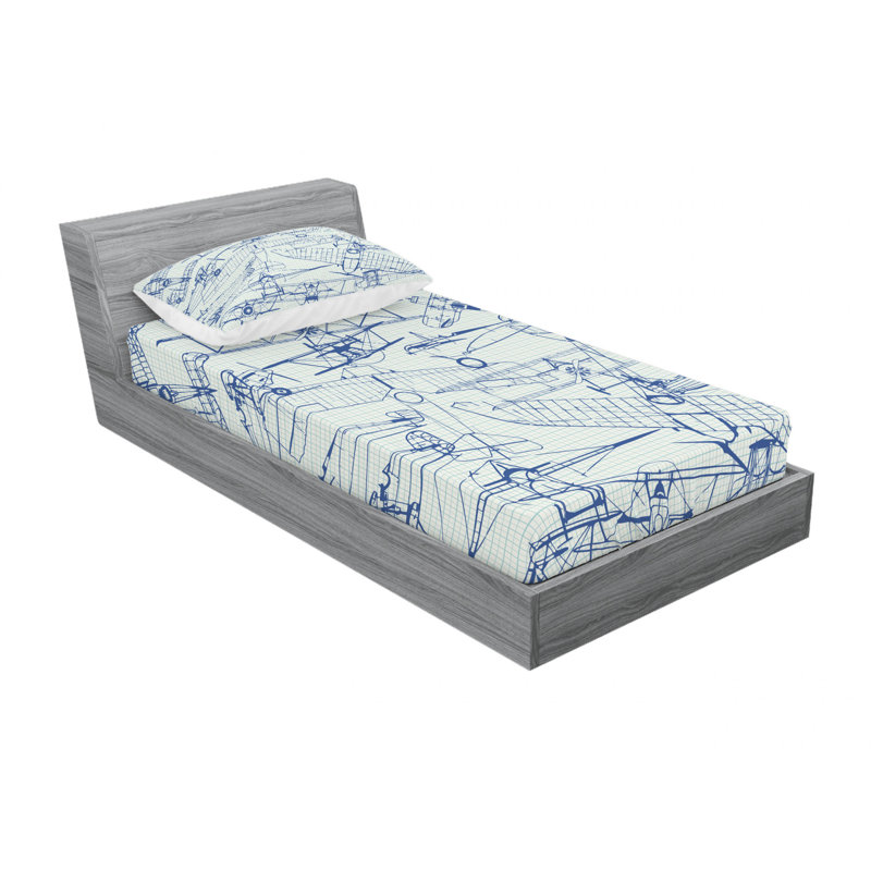 Microfiber Sheet Set, Twin Sheet Set with Fitted Sheet