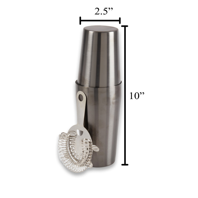 Shaker Apollo en métal avec crépine, Noir