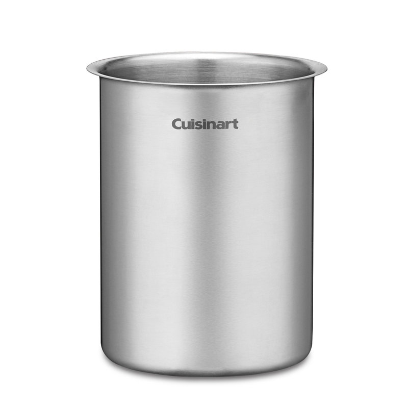 Stainless Steel Crock with Black Nylon Utensil Set, 6-Piece