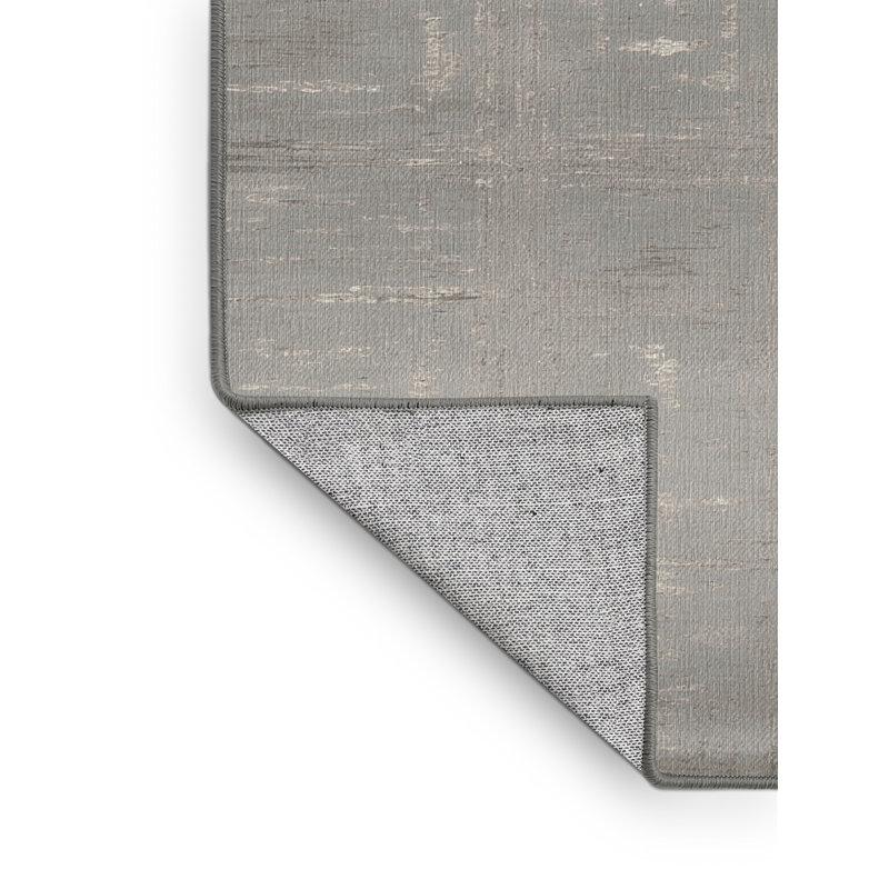Tapis abstrait gris lavable à la machine, Tapis de couloir 2 pi x 5 pi