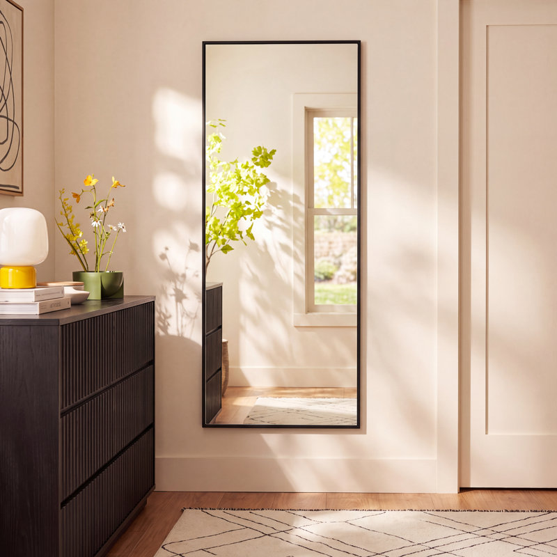 Miroir mural Sabine, 60 po x 24 po, Noir
