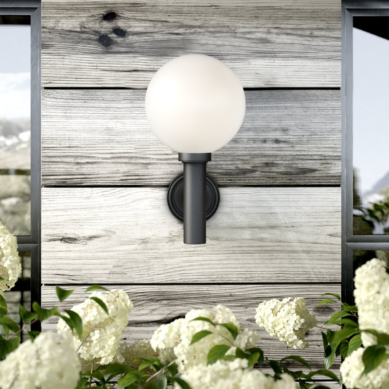 Badrieh Aluminum Wall Light, Frosted White, 22.5" H x 12" W x 13" D