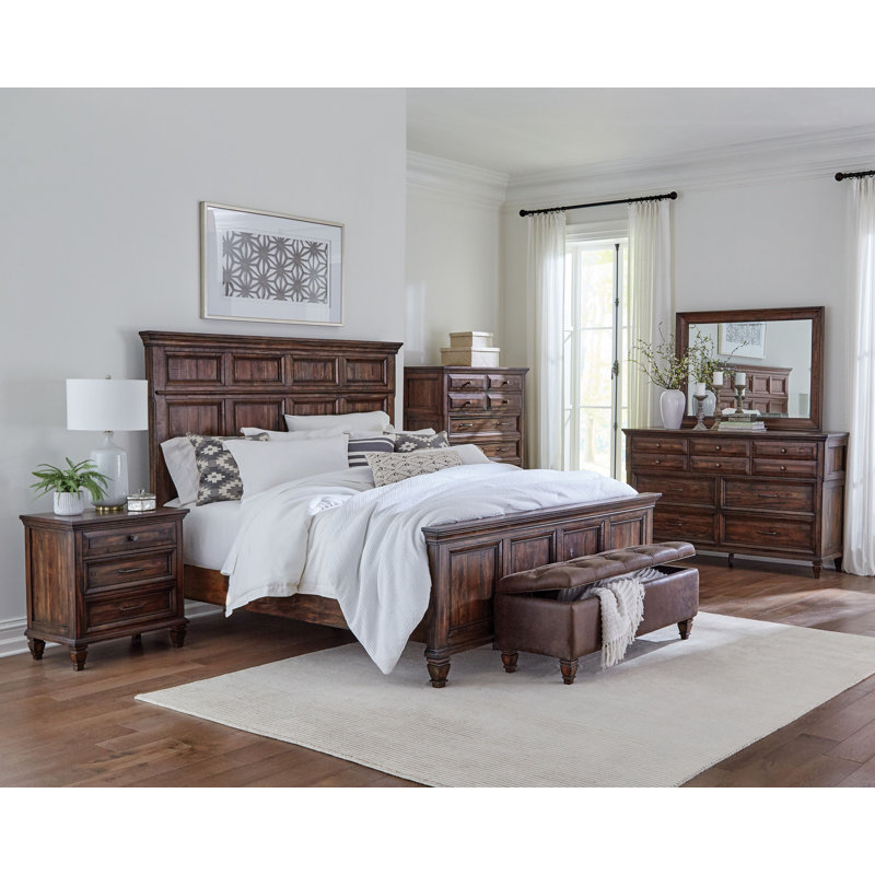 Ensemble de chambre à coucher Coulonge Catlaina_5 pièces, Très grand, Gris