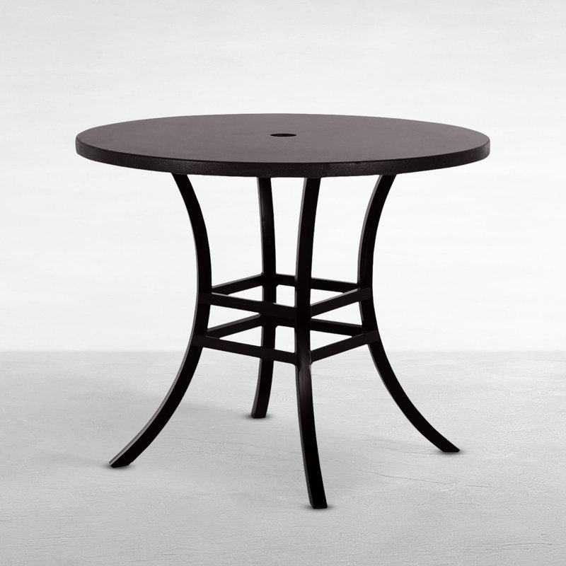 Superstone 36" Round Dining Table With Base - Travertine Top/oyster Base, Ancient Earth