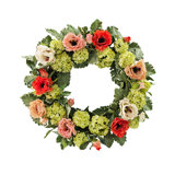 POPPY AND SNOWBALL WREATH