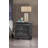 SHAKER CROCODILE METALLIC GREY NIGHTSTAND