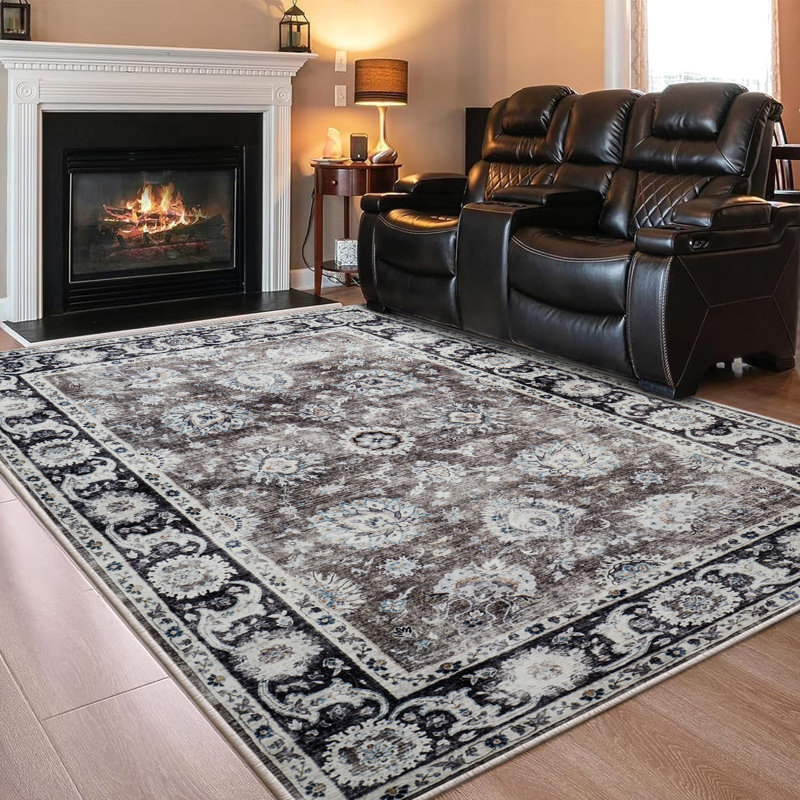 Asmita Vintage Look Shag Area Rug, Rectangle 40 x 60 cm