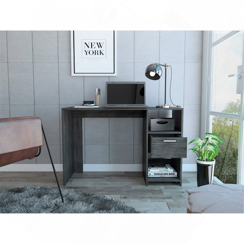 Covington 2-Shelf 1-Drawer Writing Desk Smokey Oak