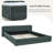 Queen Size Chenille Upholstered Low Bed Frame,   Platform Bed With Wingback Headboard-108516277-128224091