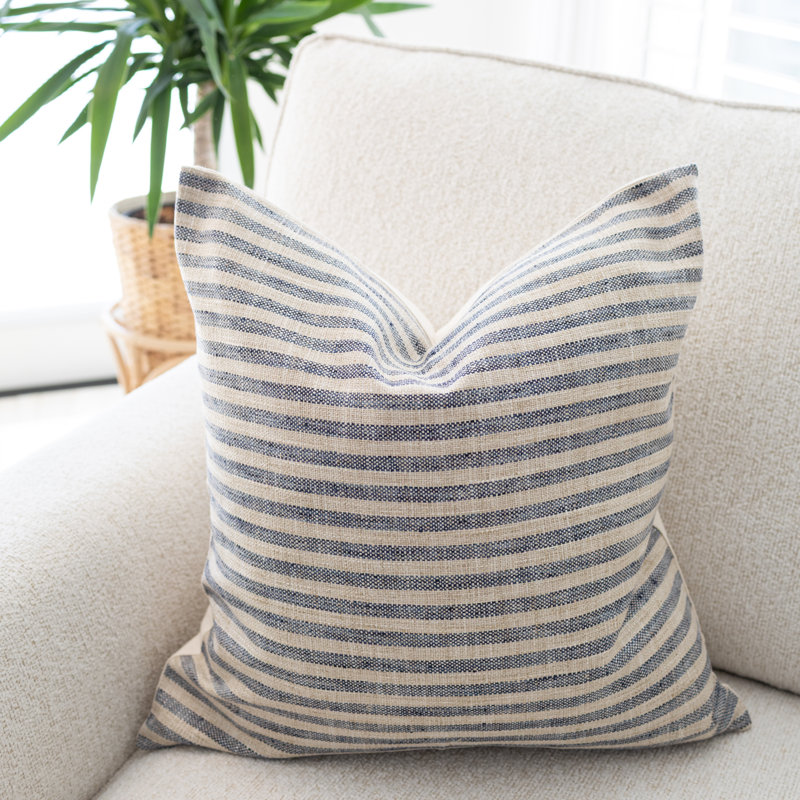 No Textured Cotton Blend Pillow Cover