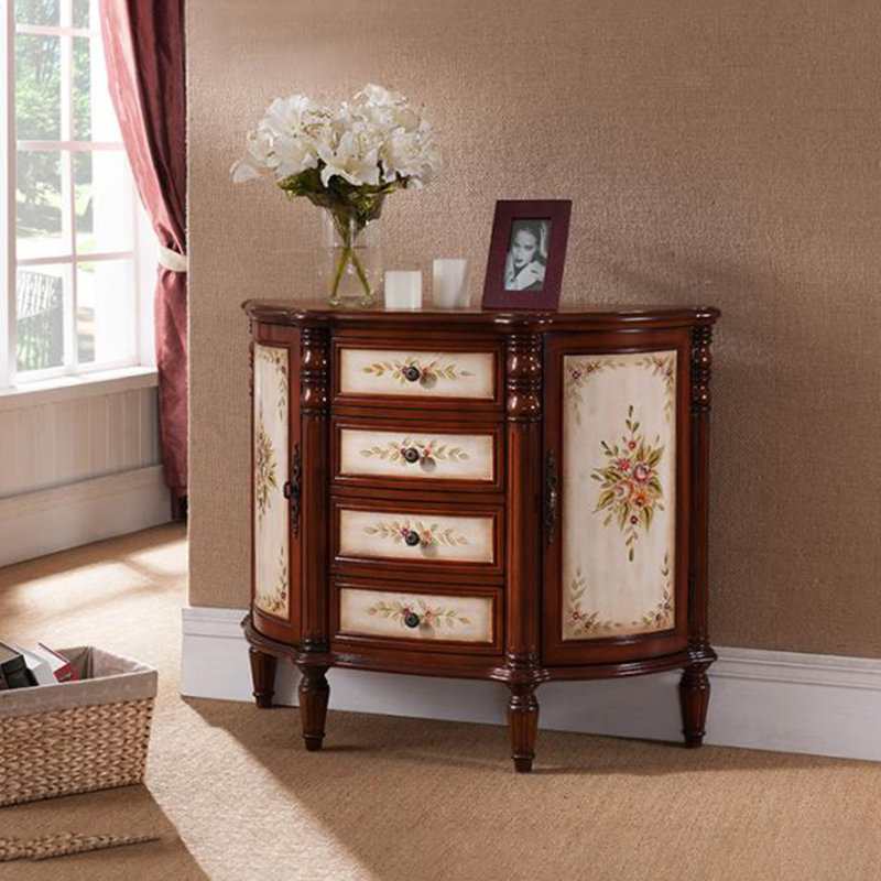 Buffet décoratif européen demi-rond, Brun