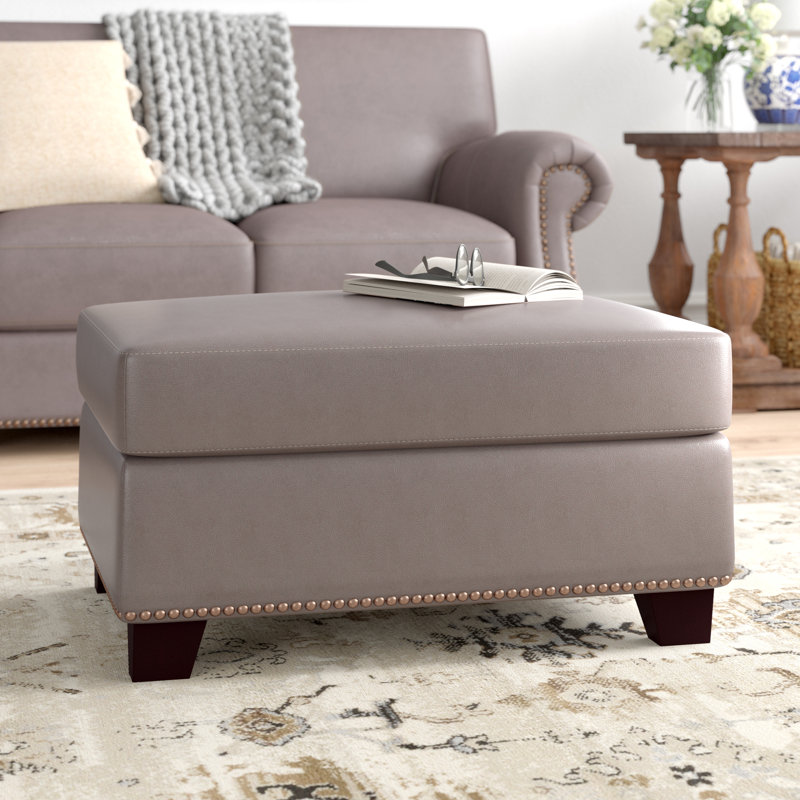 Eduartina Leather Ottoman