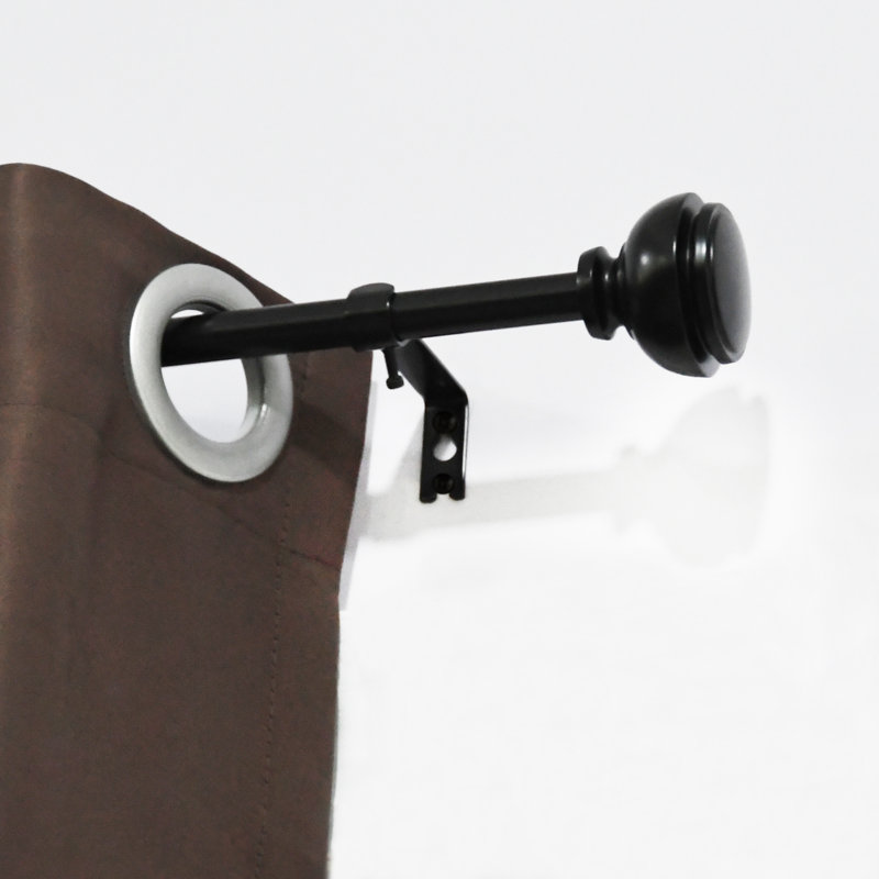 Armbruster réglable en fer 0,625 po, H 2,3 po x l 12,94 po x P 2,3 po, Noir