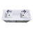 Andalo 61" Double Bathroom Vanity Top in Snow White with Sink