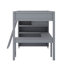 Lit mezzanine double en bois avec bureau et tablette-114446965