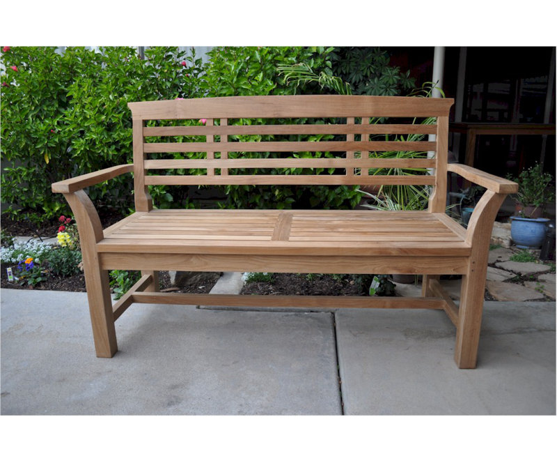 Sakura Natural Teak 2-Seater Outdoor Bench