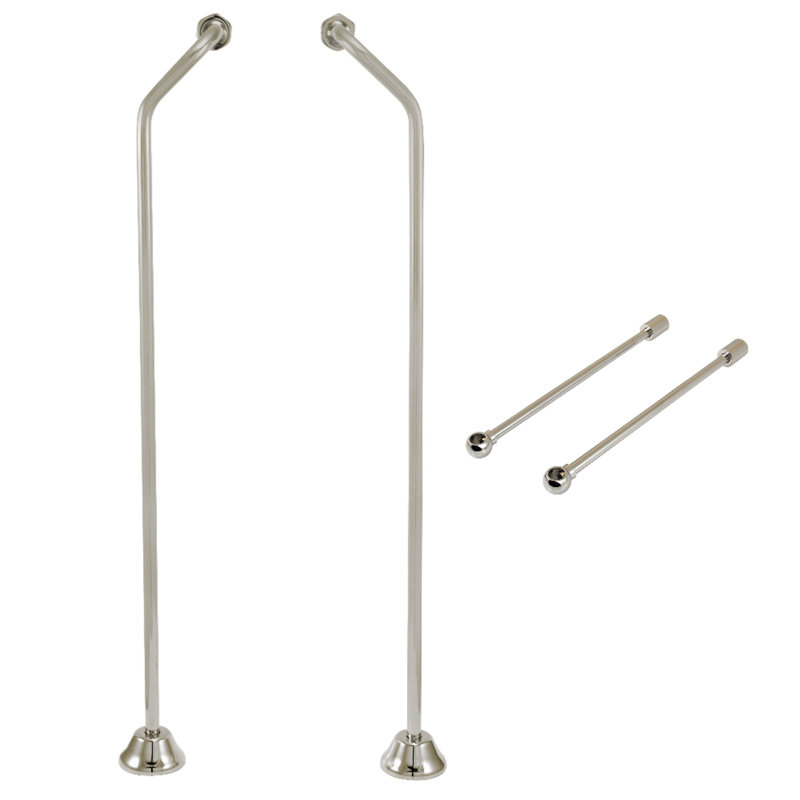Canalisation combinée double avec support mural Kingston Brass, Nickel poli
