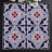 Fosdick Embroidered Square Placemat Set of 2 Blue and White Beaded Table Mats for Christmas Decor