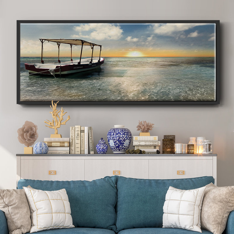 Costa Maya Sunset- Framed Canvas, 8" H x 20" W