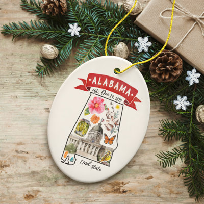 3'' Ceramic Holiday Shaped Ornament